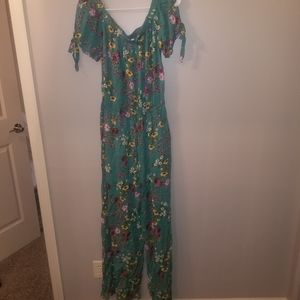 Floral one piece women's jumpsuit